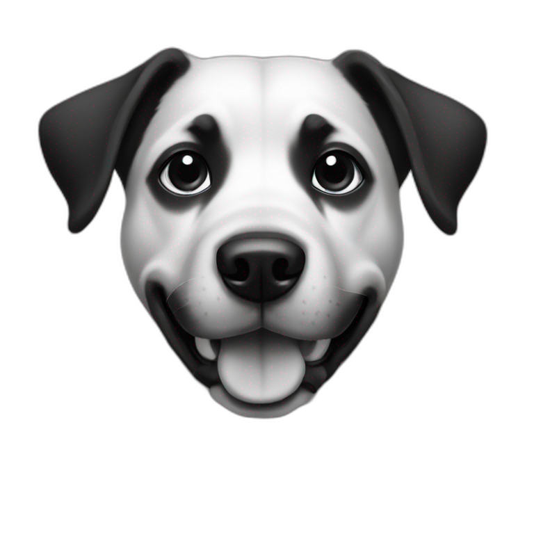 dog-black-white emoji