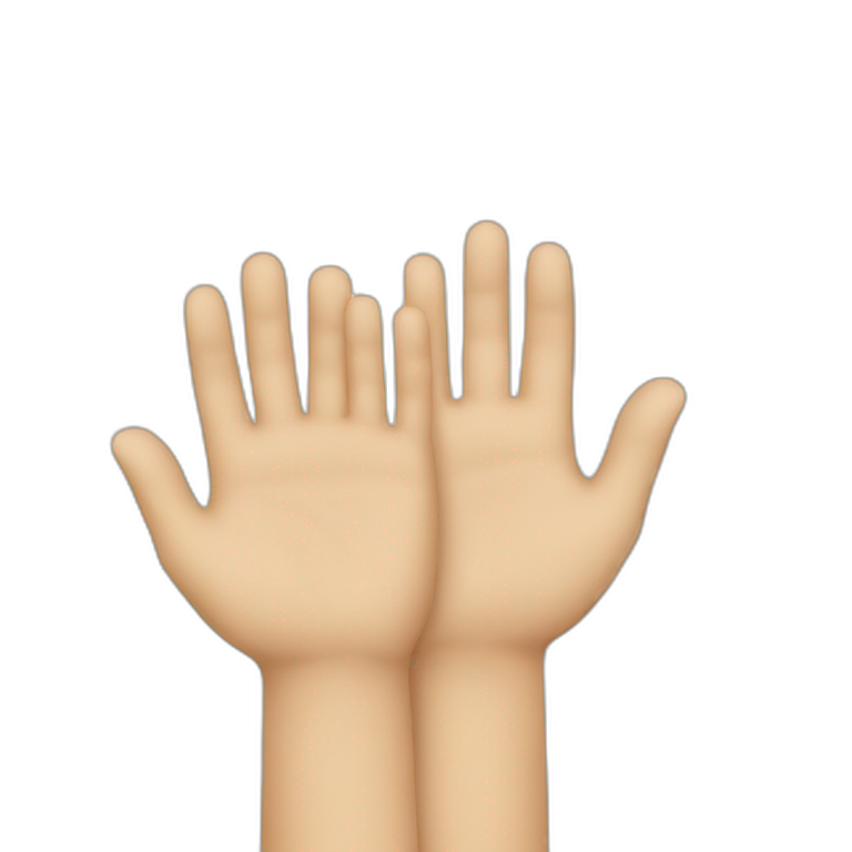 two hands doing rectangle shape emoji
