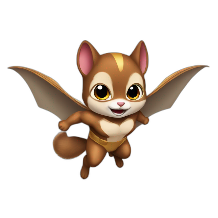 flying squirrel superhero emoji