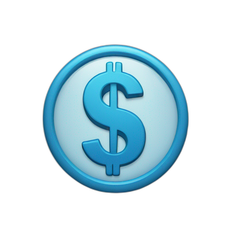 blue dollar sign emoji