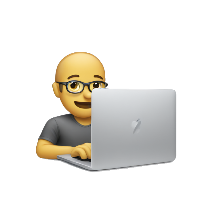 programmer with macbook emoji