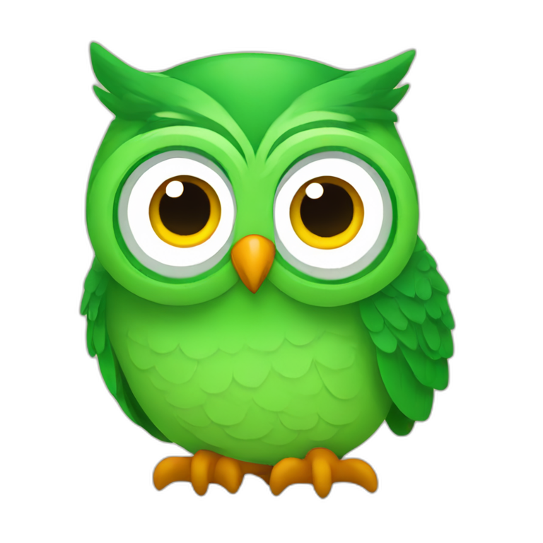 duolingo the green owl emoji
