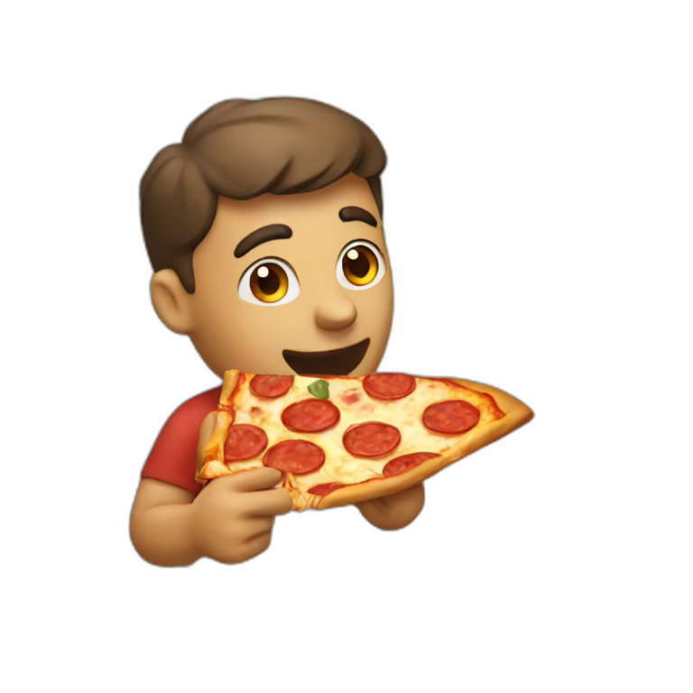 eating pizza emoji