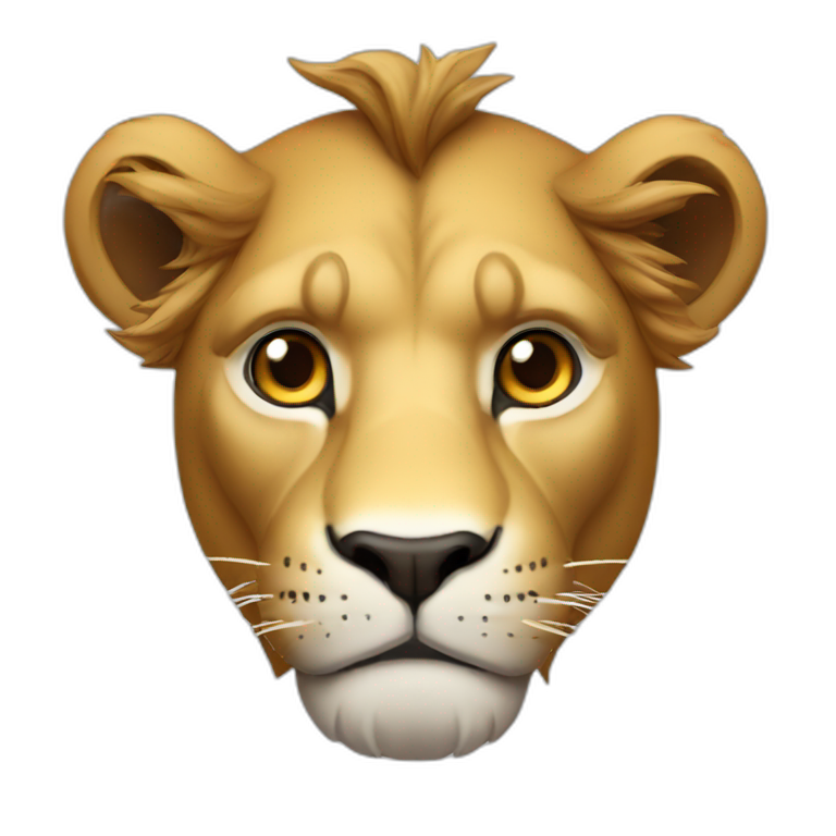 lion-looking like james bond emoji
