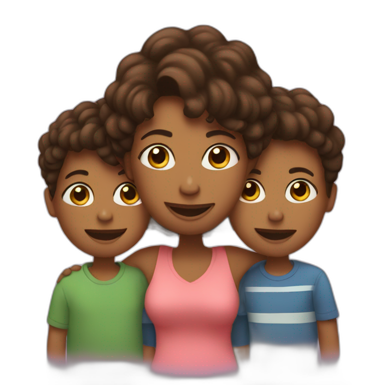 Mommy and two sons emoji