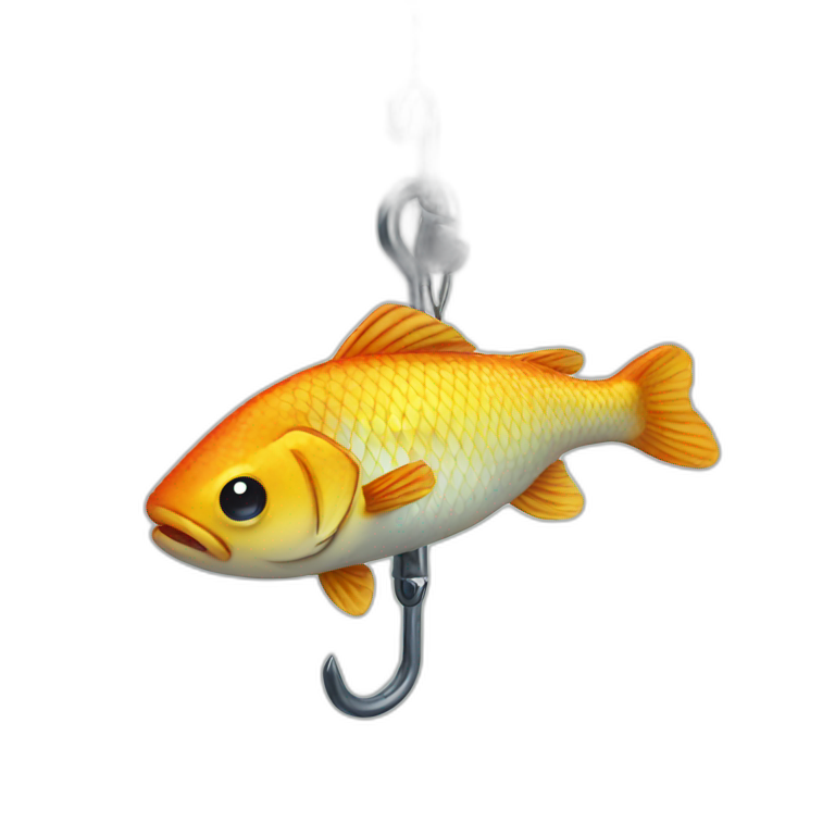 Fish on a hook emoji