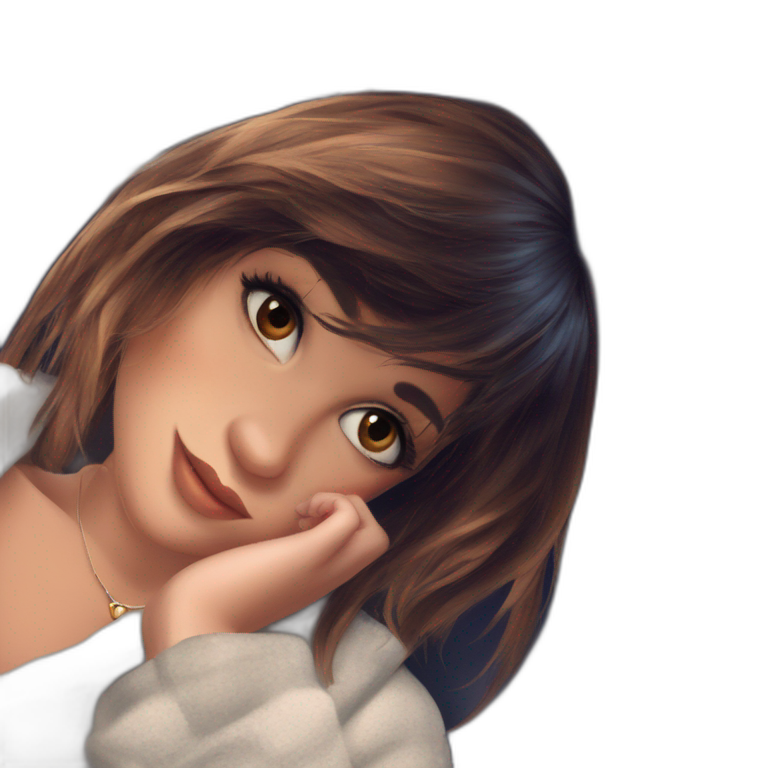 brown-haired girl with jewelry emoji