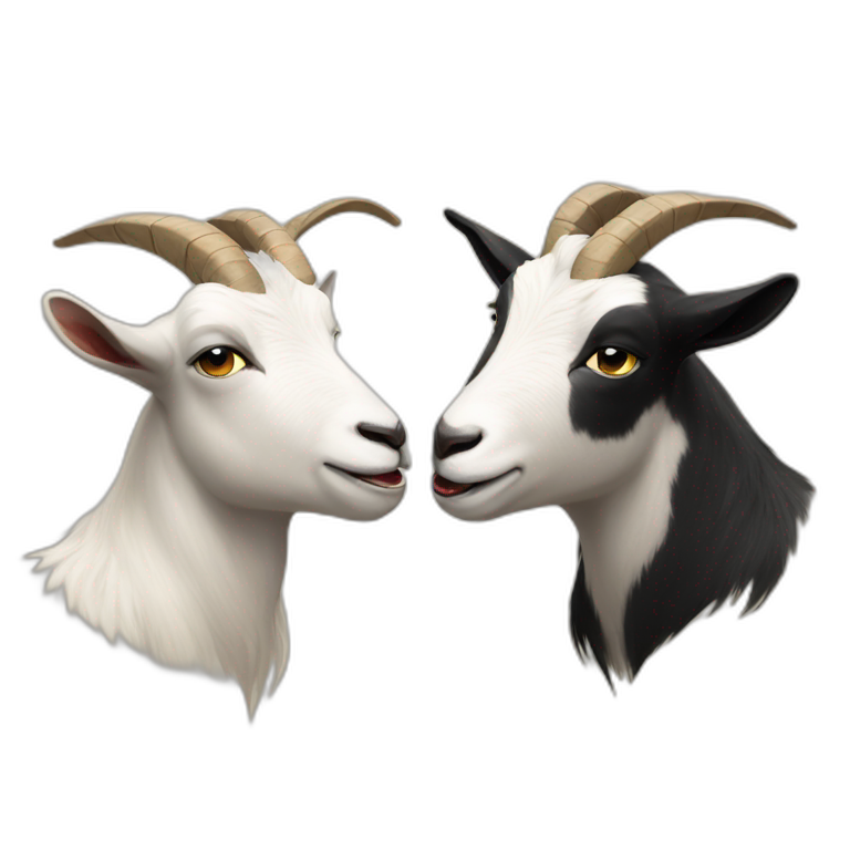 two goats are fighting emoji