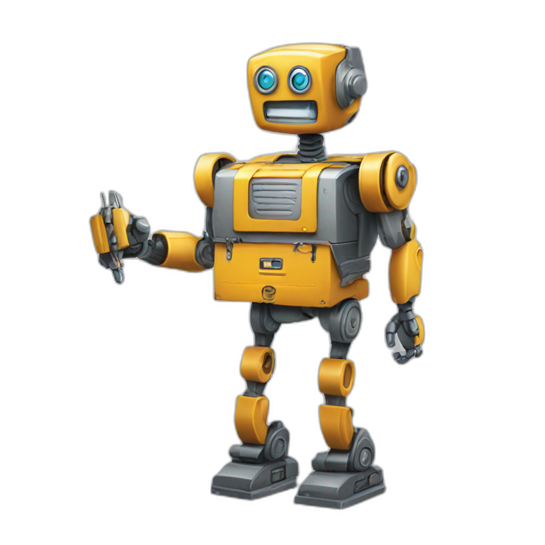 robot with toolbox in his hands emoji