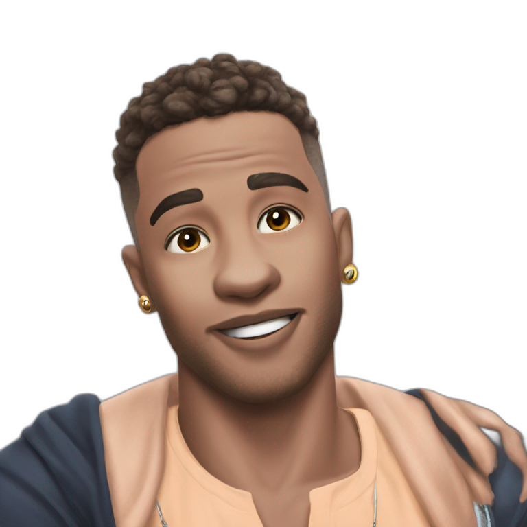 smiling boy with earrings emoji
