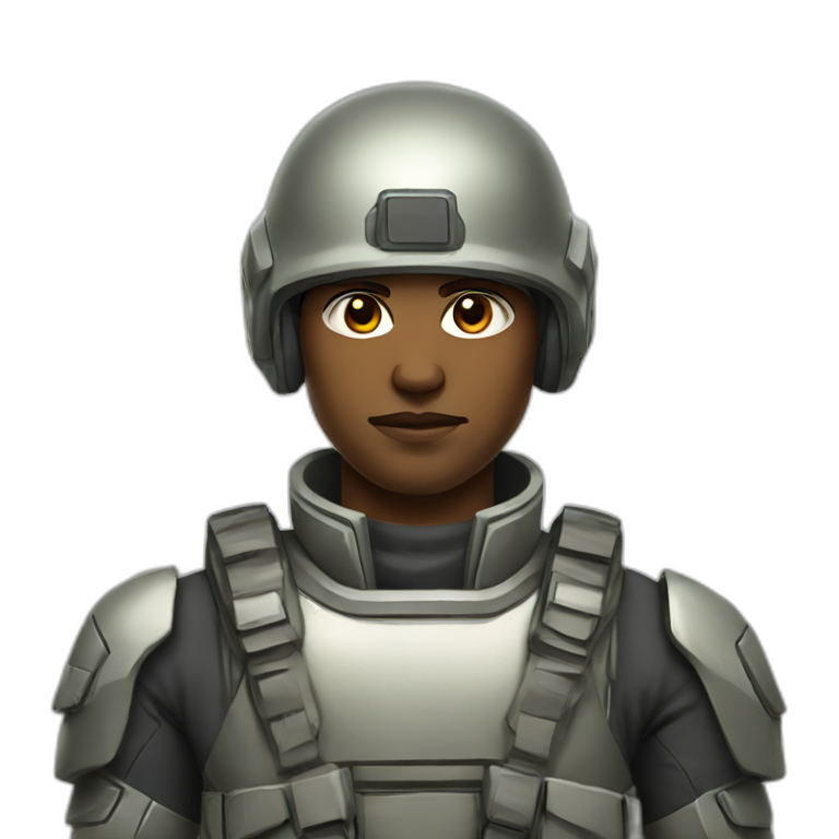 male futuristic soldier emoji