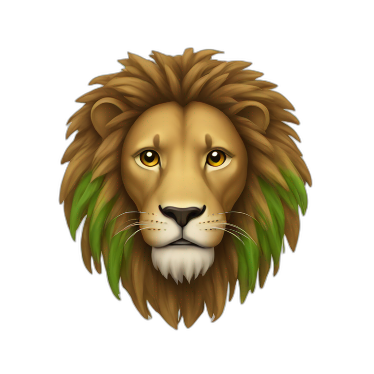À rasta lion emoji