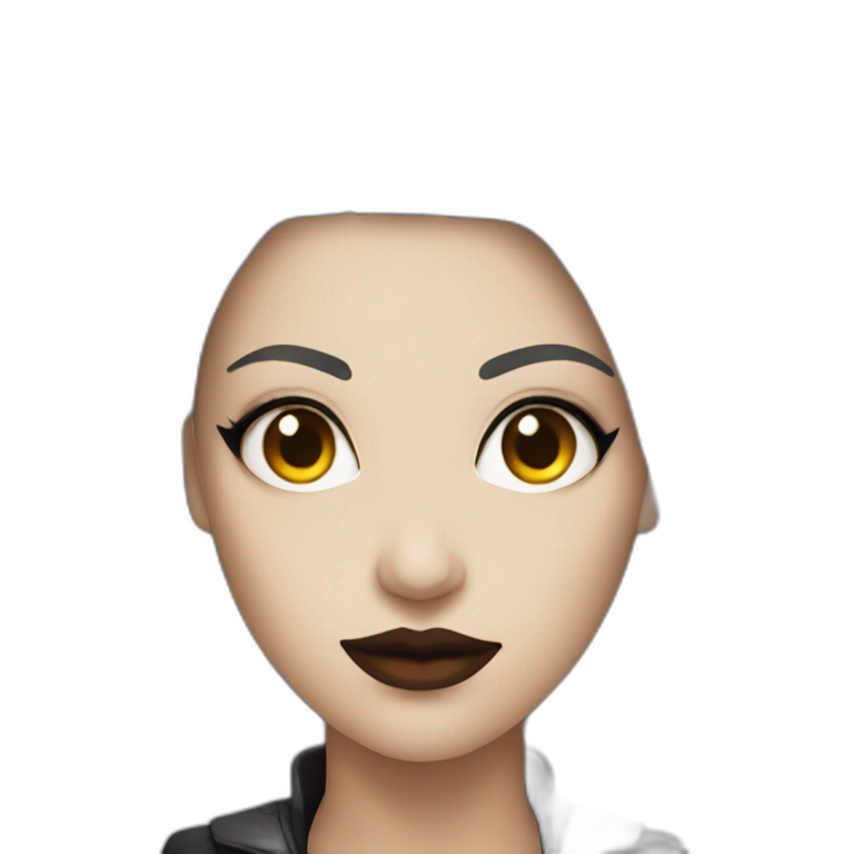Cyberpunk vampire white female brunette emoji