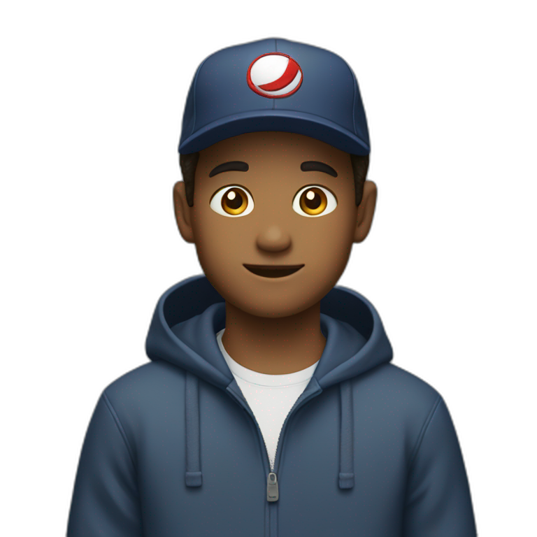 Boy with cap rotate back emoji