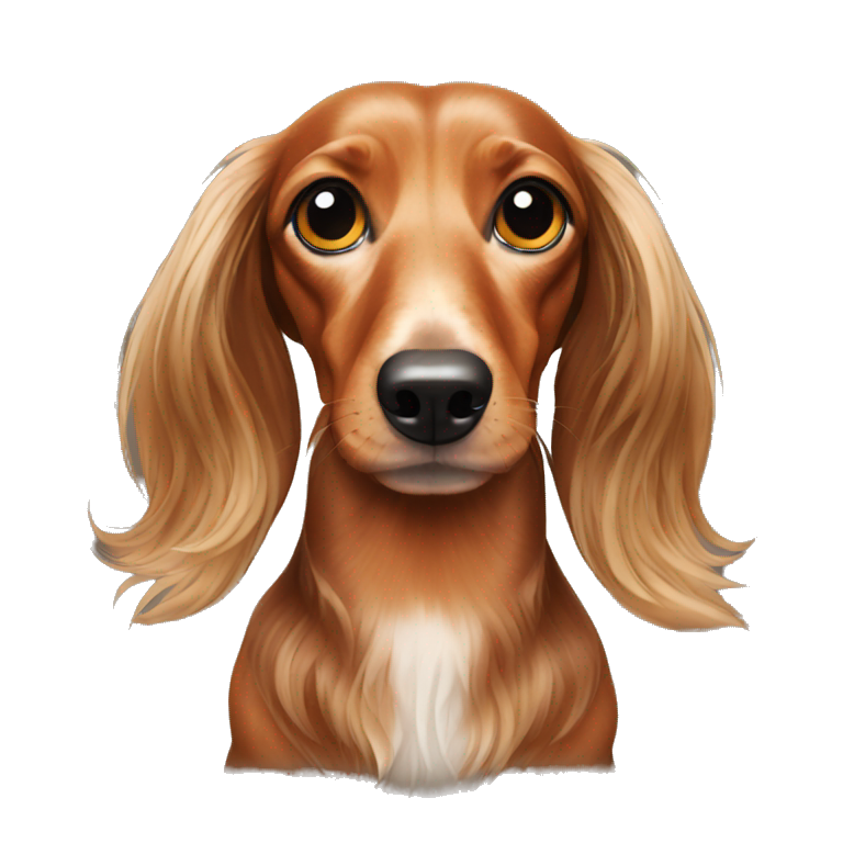 long haired dachshund emoji
