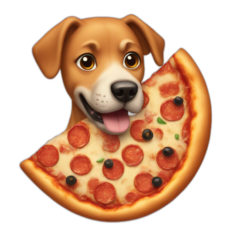 dog pizza emoji