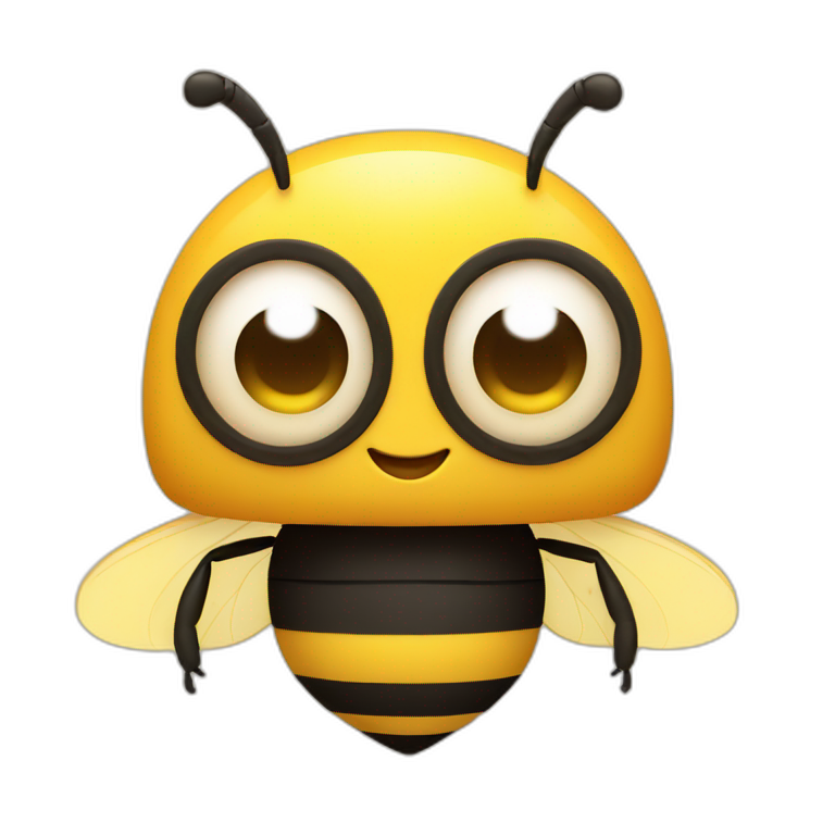 Bee with heart eyes emoji