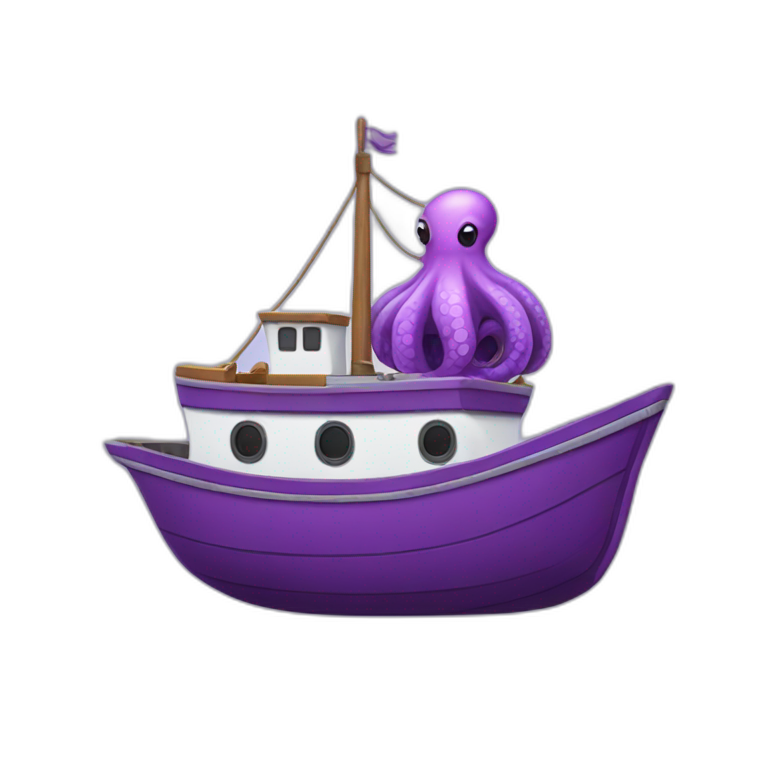 purple octopus crush boat emoji