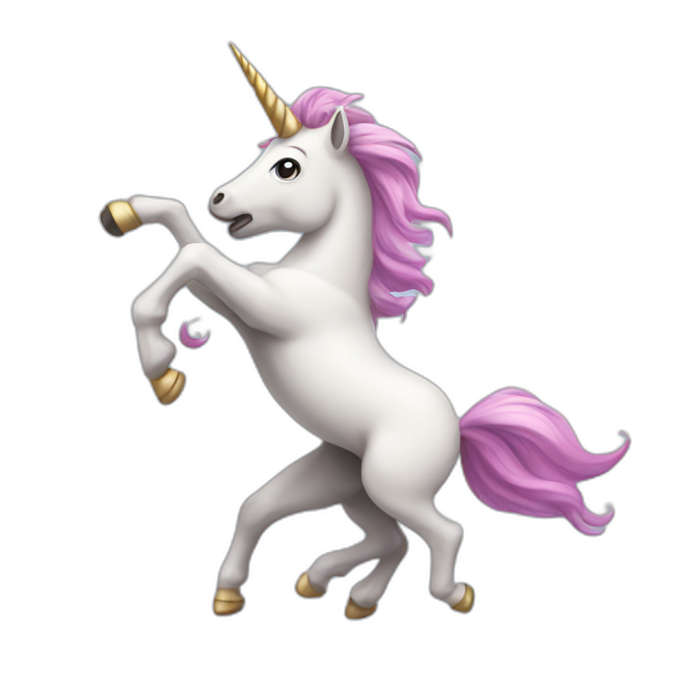 Dancing unicorn emoji