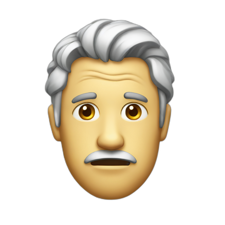 dumb looking thinking face emoji