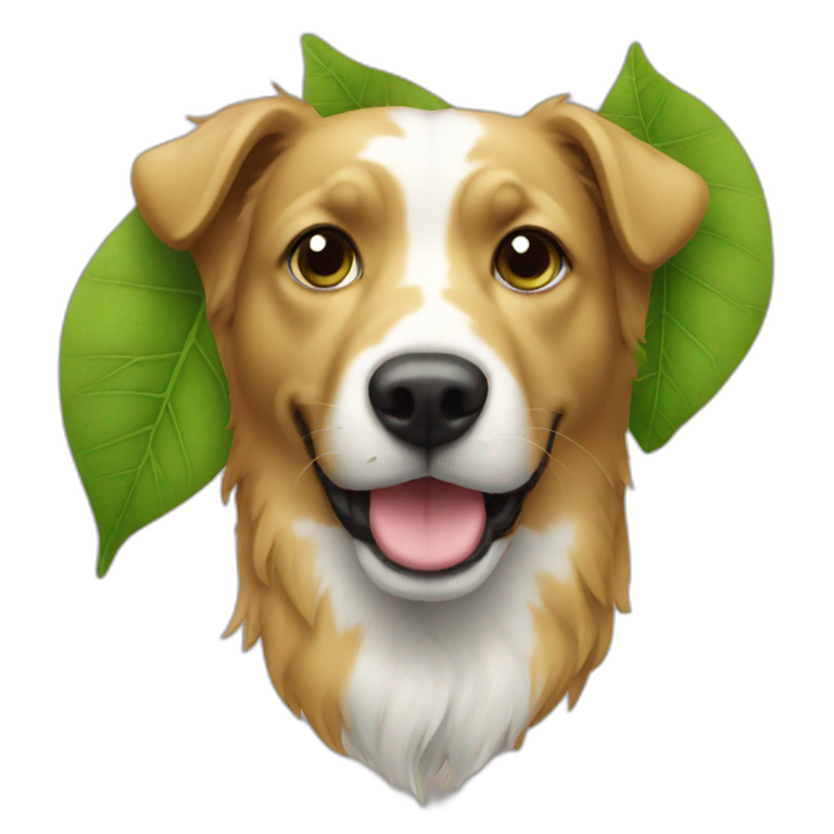 green leaf dog emoji