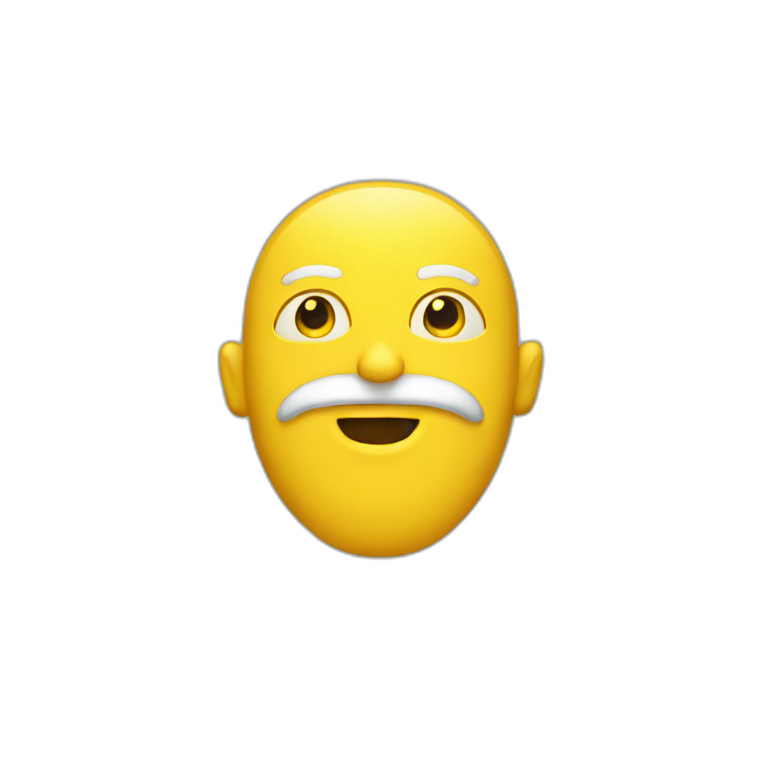 Yellow man face with yellow beard emoji