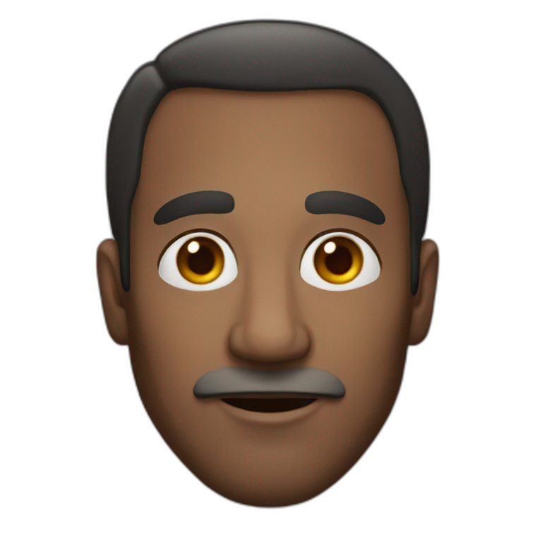 dark-skinned Spanish man without beard, 50 years old emoji