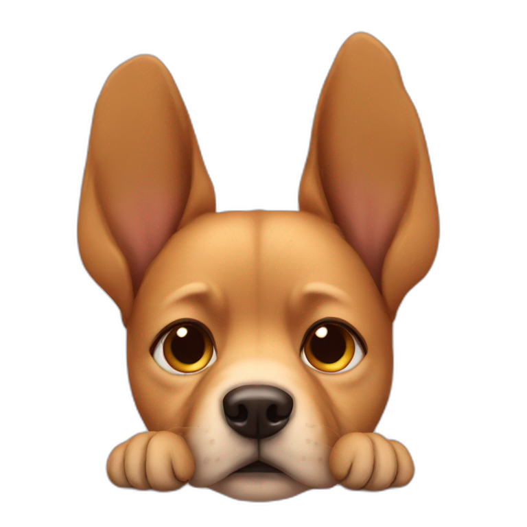 dog covered its eyes with its paws emoji
