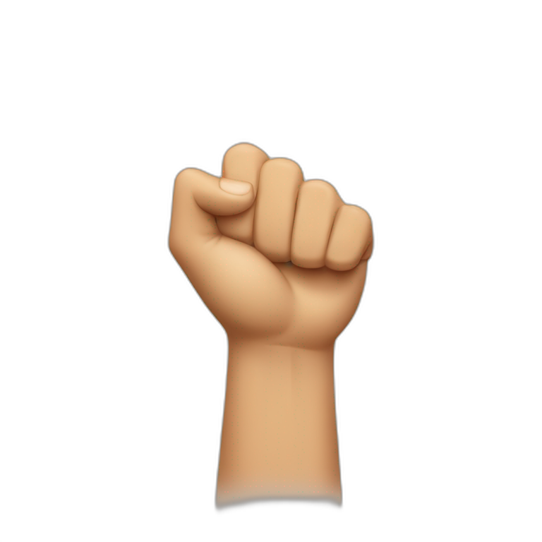 Straight emoji showing hands in fist emoji