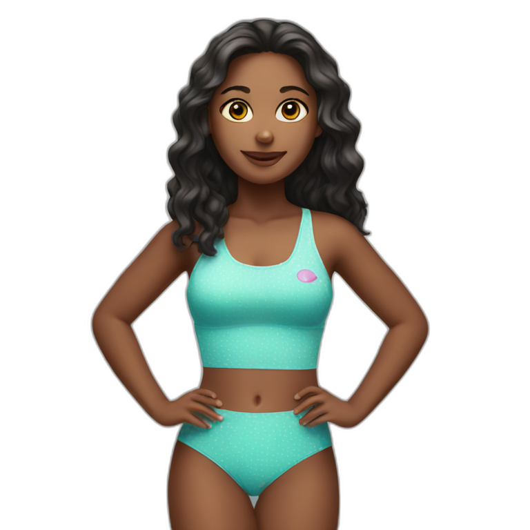 A girl in a swimsuit emoji AI Emoji Generator
