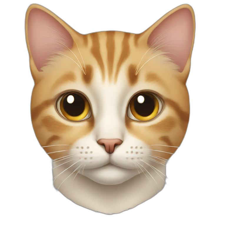 Cat with a spot on the nose emoji
