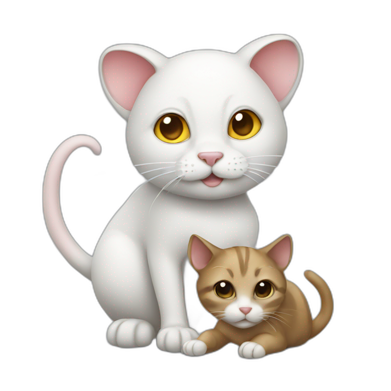 Cat and mouse emoji