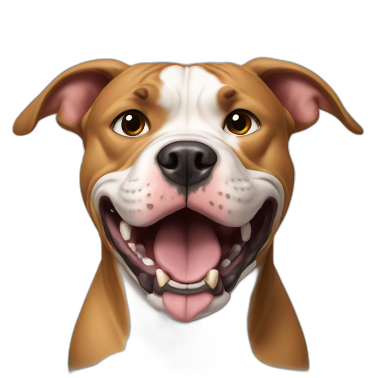 Pitbull barking emoji