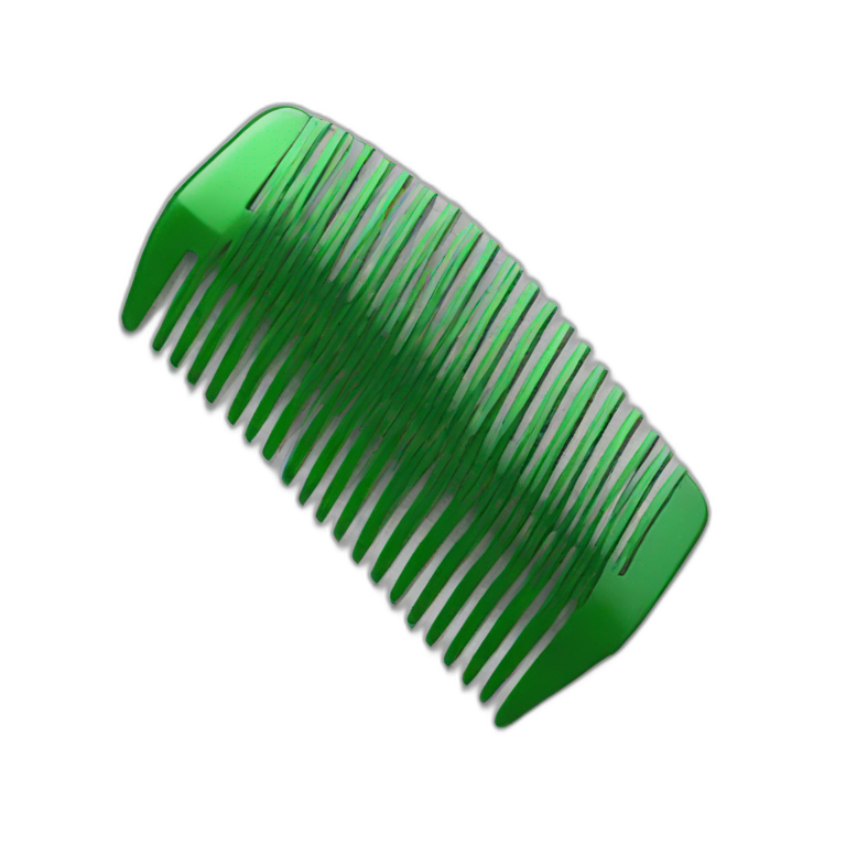 hair comb green emoji