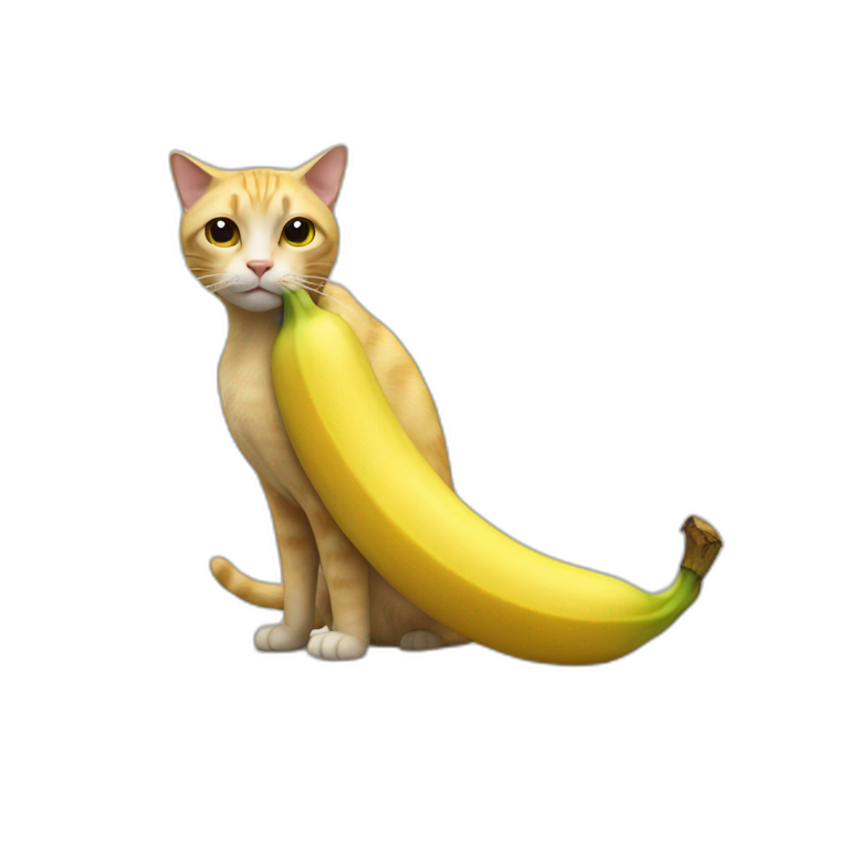 a cat that is a banana emoji