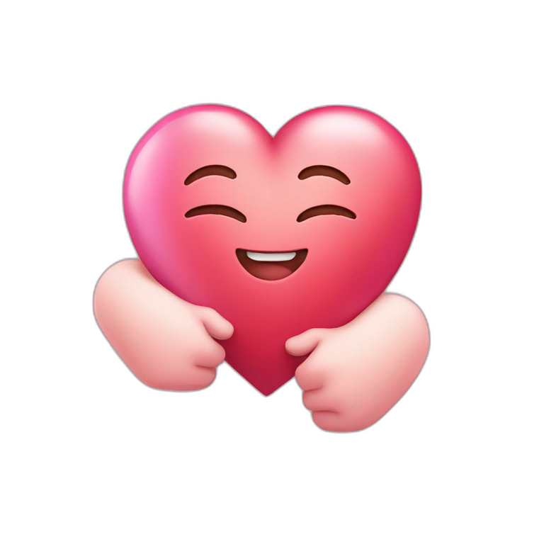 heart hugging heart emoji