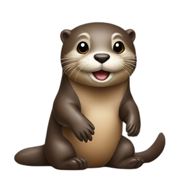 otter with iphone emoji