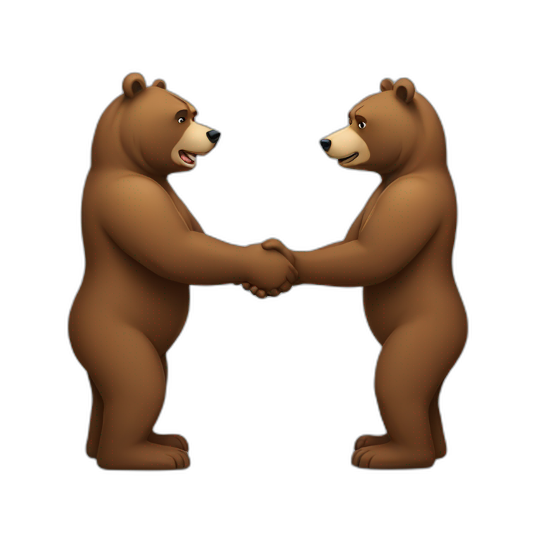 bears shaking hands emoji