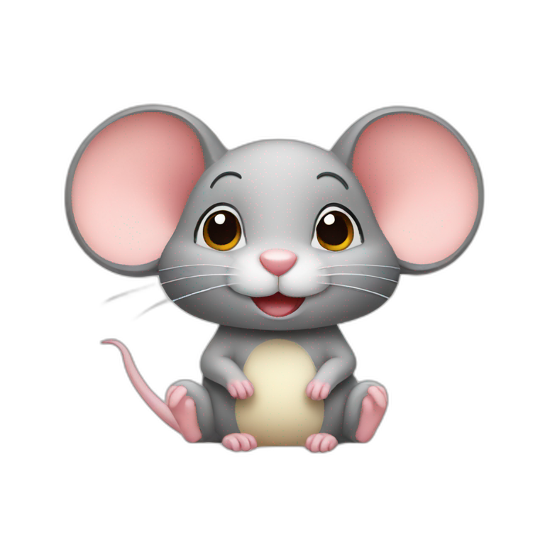 Cute mouse sitting emoji