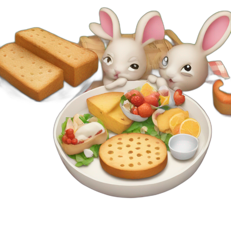picnic with rabbits emoji