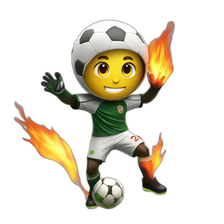 Soccer ultra with pyro in hands emoji