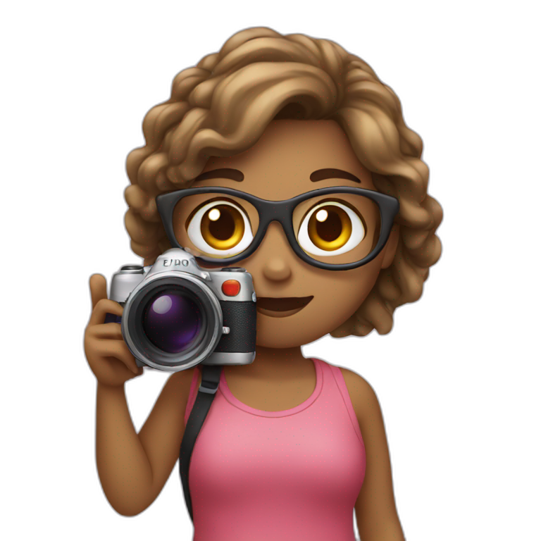 Girl with camera emoji