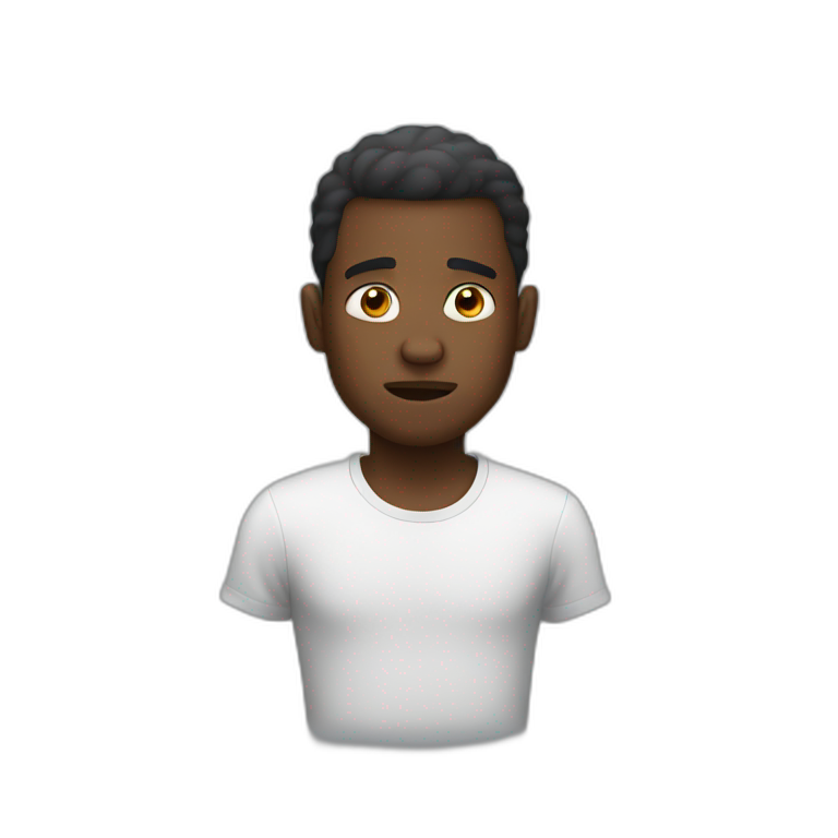 Black guy shoked emoji