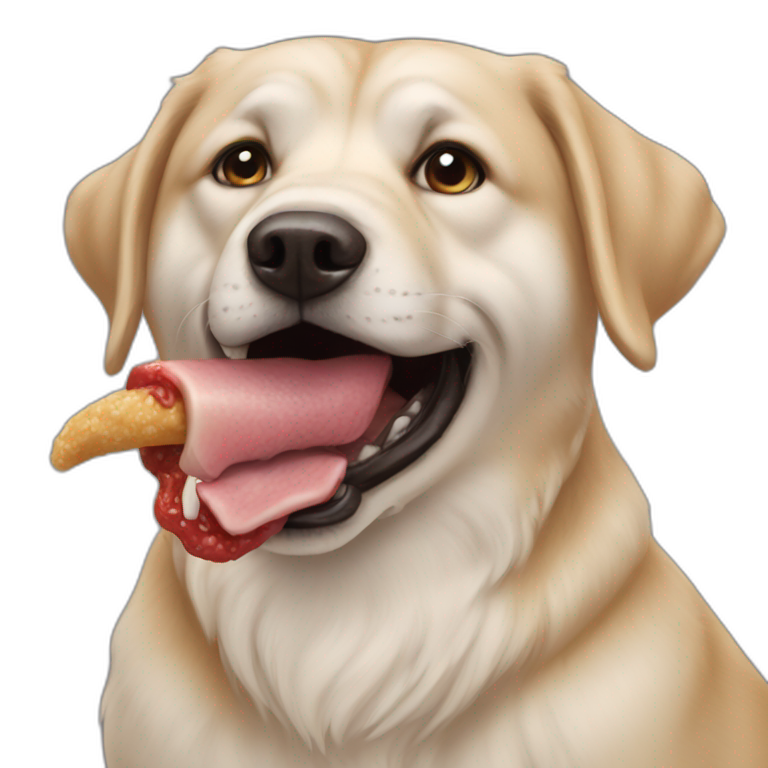 un chien avec une grosse bite emoji