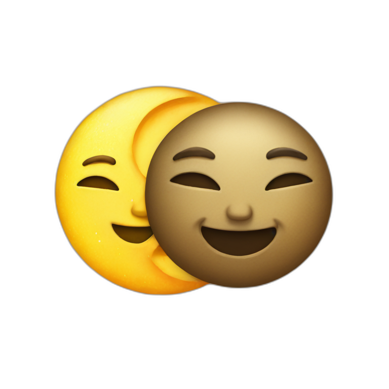 Sun and moon love emoji