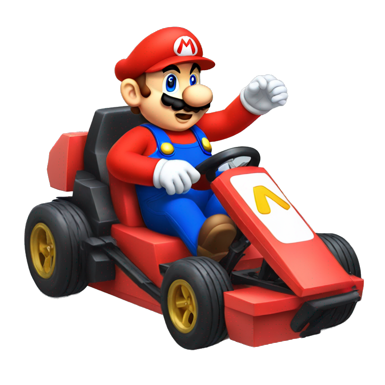 super mario sitting in a kart emoji | AI Emoji Generator