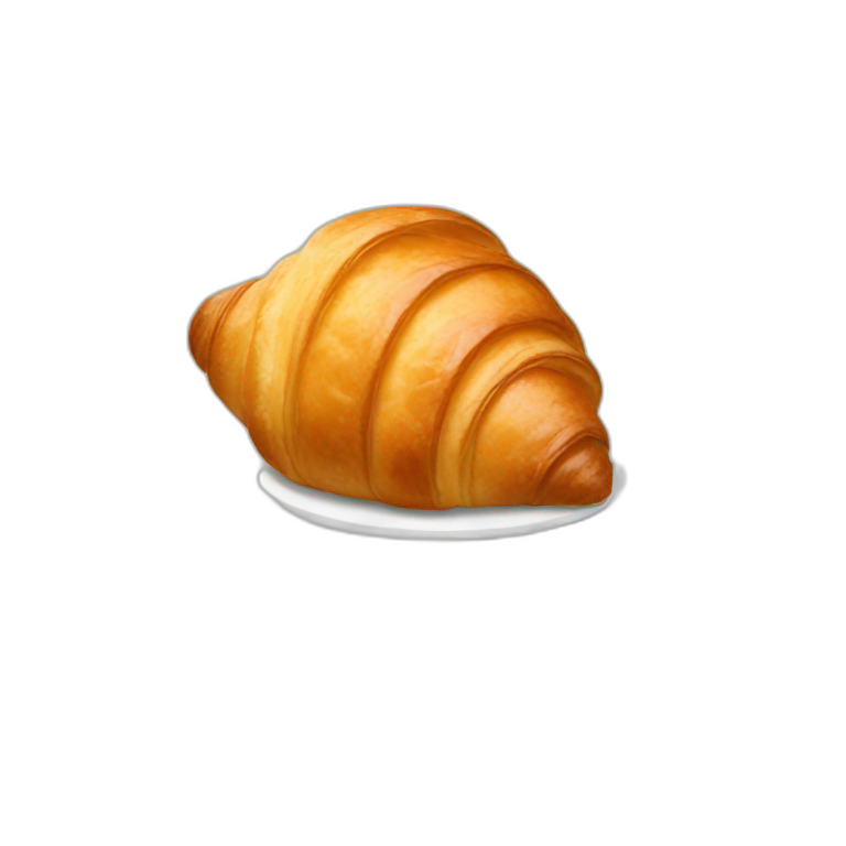 Croissant with a bow emoji