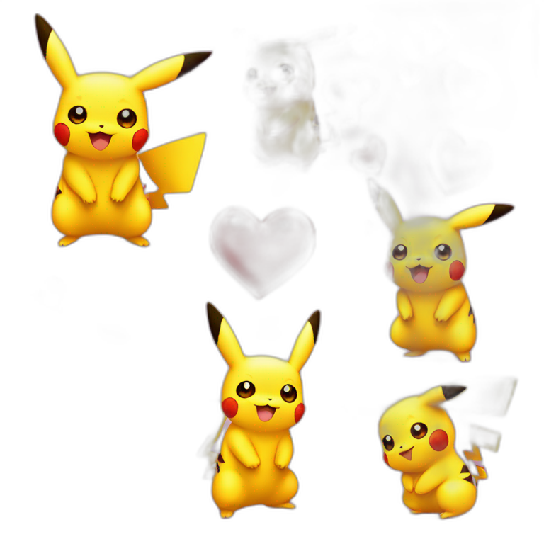 pikachu valentine emoji