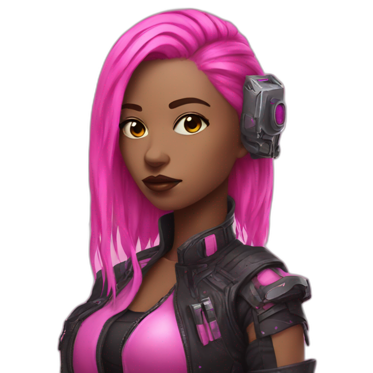 pink cyberpunk girl emoji