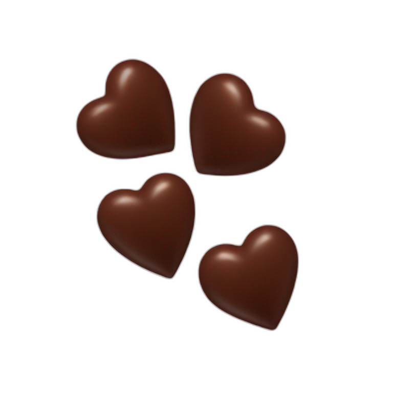 Chocolate heart emoji